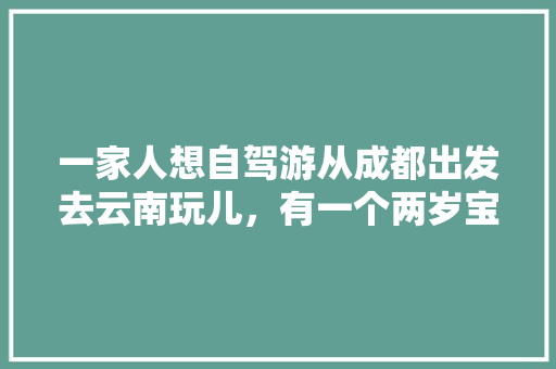 一家人想自驾游从成都出发去云南玩儿，有一个两岁宝宝和父母，有哪些推荐的攻略吗「带老人和孩子去云南旅游攻略」 一家人想自驾游从成都出发去云南玩儿，有一个两岁宝宝和父母，有哪些推荐的攻略吗「带老人和孩子去云南旅游攻略」 旅游攻略