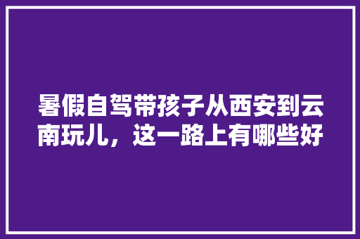 暑假自驾带孩子从西安到云南玩儿，这一路上有哪些好玩儿推荐吗「云南旅行穿搭」 暑假自驾带孩子从西安到云南玩儿，这一路上有哪些好玩儿推荐吗「云南旅行穿搭」 美食菜谱