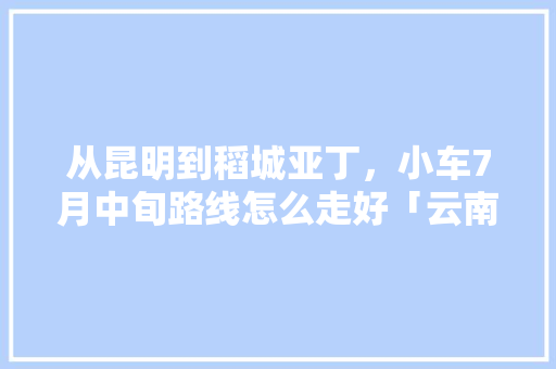 从昆明到稻城亚丁，小车7月中旬路线怎么走好「云南旅游七月中旬攻略图片」 从昆明到稻城亚丁，小车7月中旬路线怎么走好「云南旅游七月中旬攻略图片」 手机电脑