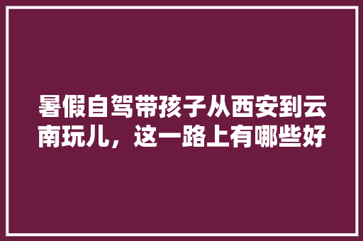 暑假自驾带孩子从西安到云南玩儿，这一路上有哪些好玩儿推荐吗「西安云南自驾游最佳路线」 暑假自驾带孩子从西安到云南玩儿，这一路上有哪些好玩儿推荐吗「西安云南自驾游最佳路线」 时尚穿搭