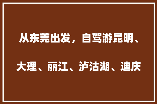 从东莞出发，自驾游昆明、大理、丽江、泸沽湖、迪庆，大约12天，有没有推荐的攻略
「云南旅游飞丽江6天攻略图」