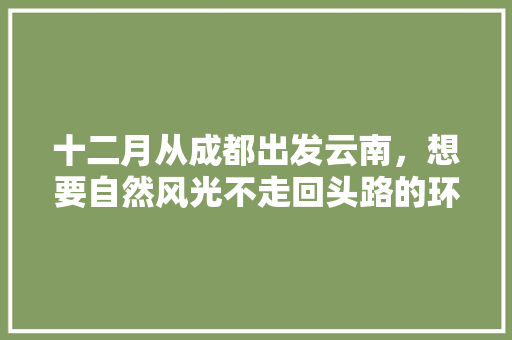 十二月从成都出发云南，想要自然风光不走回头路的环线，时间一个月，求推荐路线「去云南旅游半个月要多少钱」 十二月从成都出发云南，想要自然风光不走回头路的环线，时间一个月，求推荐路线「去云南旅游半个月要多少钱」 汽车常识