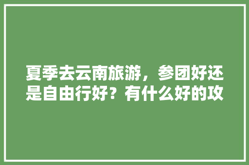 夏季去云南旅游，参团好还是自由行好？有什么好的攻略推荐「云南旅游团路线」 夏季去云南旅游，参团好还是自由行好？有什么好的攻略推荐「云南旅游团路线」 美食菜谱