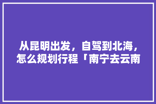 从昆明出发，自驾到北海，怎么规划行程「南宁去云南旅游攻略路线图」 从昆明出发，自驾到北海，怎么规划行程「南宁去云南旅游攻略路线图」 时尚穿搭