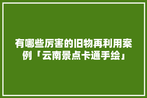 有哪些厉害的旧物再利用案例「云南景点卡通手绘」 有哪些厉害的旧物再利用案例「云南景点卡通手绘」 手机电脑