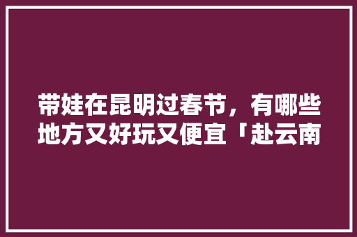 带娃在昆明过春节，有哪些地方又好玩又便宜「赴云南旅游景点攻略大全图片」 带娃在昆明过春节，有哪些地方又好玩又便宜「赴云南旅游景点攻略大全图片」 手机电脑
