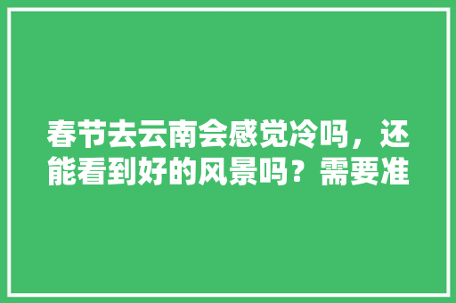 春节去云南会感觉冷吗，还能看到好的风景吗？需要准备些什么「云南旅游冷不冷」 春节去云南会感觉冷吗，还能看到好的风景吗？需要准备些什么「云南旅游冷不冷」 旅游攻略