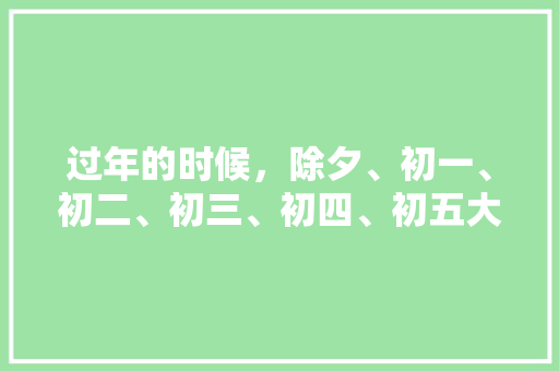 过年的时候，除夕、初一、初二、初三、初四、初五大家都在做什么「云南旅游穷鬼之旅攻略图片」 过年的时候，除夕、初一、初二、初三、初四、初五大家都在做什么「云南旅游穷鬼之旅攻略图片」 时尚穿搭