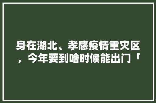 身在湖北、孝感疫情重灾区，今年要到啥时候能出门「孝感市去云南旅游攻略路线」 身在湖北、孝感疫情重灾区，今年要到啥时候能出门「孝感市去云南旅游攻略路线」 教育法律