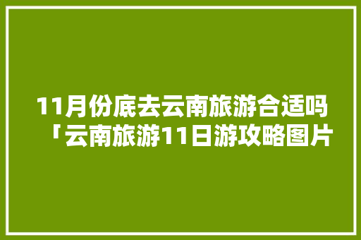11月份底去云南旅游合适吗「云南旅游11日游攻略图片」 11月份底去云南旅游合适吗「云南旅游11日游攻略图片」 时尚穿搭