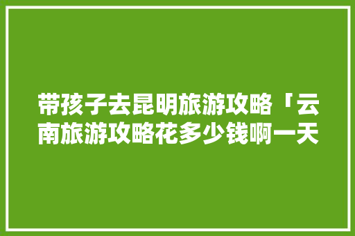 带孩子去昆明旅游攻略「云南旅游攻略花多少钱啊一天」 带孩子去昆明旅游攻略「云南旅游攻略花多少钱啊一天」 教育法律