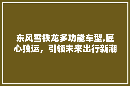 东风雪铁龙多功能车型,匠心独运，引领未来出行新潮流 东风雪铁龙多功能车型,匠心独运，引领未来出行新潮流 汽车常识