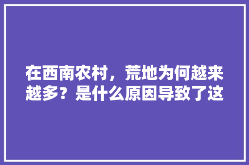 在西南农村，荒地为何越来越多？是什么原因导致了这种现象？如何去缓解,云南旅游荒山攻略大全图片 在西南农村，荒地为何越来越多？是什么原因导致了这种现象？如何去缓解,云南旅游荒山攻略大全图片 汽车常识