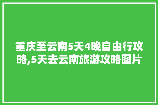 重庆至云南5天4晚自由行攻略,5天去云南旅游攻略图片大全 重庆至云南5天4晚自由行攻略,5天去云南旅游攻略图片大全 旅游攻略