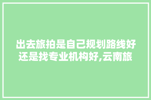 出去旅拍是自己规划路线好还是找专业机构好,云南旅行攻略 出去旅拍是自己规划路线好还是找专业机构好,云南旅行攻略 美食菜谱