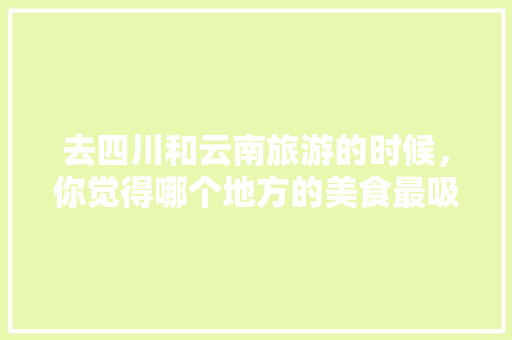 去四川和云南旅游的时候，你觉得哪个地方的美食最吸引你？你如何评价,云南旅游景点和美食 去四川和云南旅游的时候，你觉得哪个地方的美食最吸引你？你如何评价,云南旅游景点和美食 手机电脑