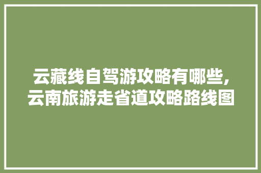 云藏线自驾游攻略有哪些,云南旅游走省道攻略路线图 云藏线自驾游攻略有哪些,云南旅游走省道攻略路线图 美食菜谱