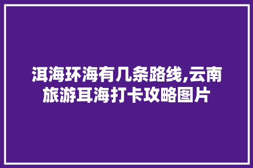 洱海环海有几条路线,云南旅游耳海打卡攻略图片 洱海环海有几条路线,云南旅游耳海打卡攻略图片 美食菜谱