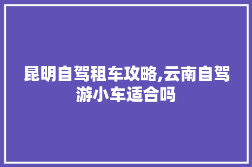 昆明自驾租车攻略,云南自驾游小车适合吗 昆明自驾租车攻略,云南自驾游小车适合吗 教育法律