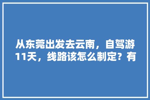 从东莞出发去云南，自驾游11天，线路该怎么制定？有哪些攻略呢,广东自驾车去云南旅游攻略路线 从东莞出发去云南，自驾游11天，线路该怎么制定？有哪些攻略呢,广东自驾车去云南旅游攻略路线 旅游攻略