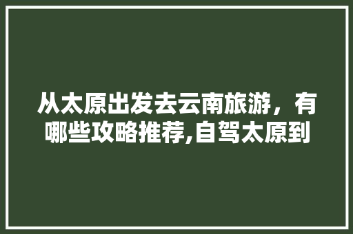 从太原出发去云南旅游，有哪些攻略推荐,自驾太原到云南旅游攻略自由行最佳路线 从太原出发去云南旅游，有哪些攻略推荐,自驾太原到云南旅游攻略自由行最佳路线 旅游攻略