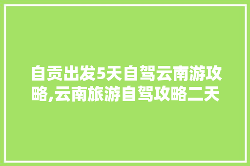 自贡出发5天自驾云南游攻略,云南旅游自驾攻略二天一夜游 自贡出发5天自驾云南游攻略,云南旅游自驾攻略二天一夜游 健康母婴