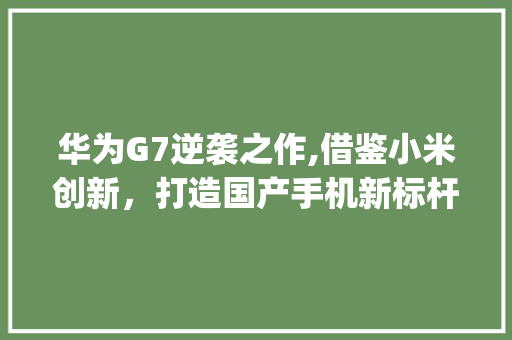 华为G7逆袭之作,借鉴小米创新，打造国产手机新标杆(华为g7刷小米) 手机电脑