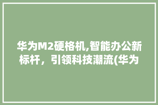 华为M2硬格机,智能办公新标杆，引领科技潮流(华为m2硬格机) 手机电脑