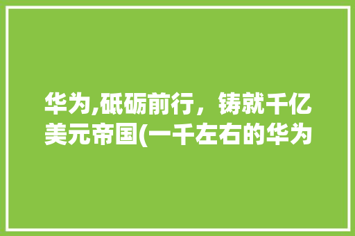 华为,砥砺前行，铸就千亿美元帝国(一千左右的华为) 手机电脑