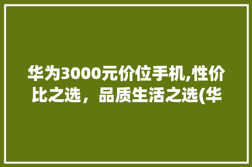 华为3000元价位手机,性价比之选，品质生活之选(华为3000内) 手机电脑