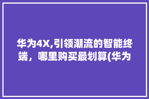 华为4X,引领潮流的智能终端，哪里购买最划算(华为4x在哪买) 手机电脑