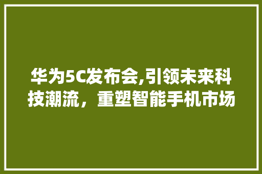 华为5C发布会,引领未来科技潮流，重塑智能手机市场格局(华为5c发布会) 手机电脑