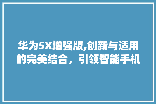 华为5X增强版,创新与适用的完美结合，引领智能手机新潮流(华为5x增强版) 手机电脑