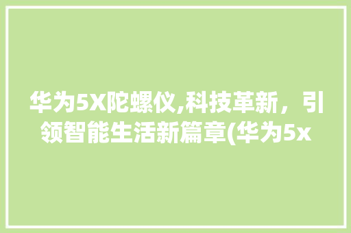 华为5X陀螺仪,科技革新，引领智能生活新篇章(华为5x陀螺仪) 手机电脑