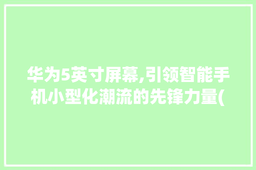 华为5英寸屏幕,引领智能手机小型化潮流的先锋力量(华为5英寸屏幕) 手机电脑