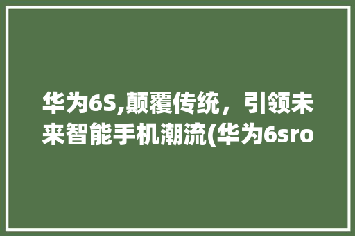 华为6S,颠覆传统，引领未来智能手机潮流(华为6srom) 手机电脑