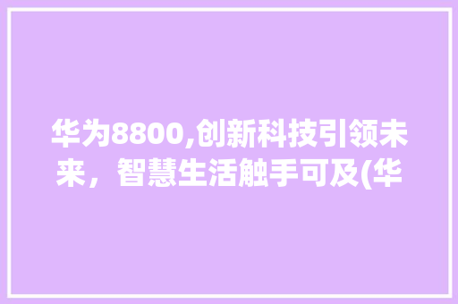 华为8800,创新科技引领未来，智慧生活触手可及(华为 8800) 手机电脑
