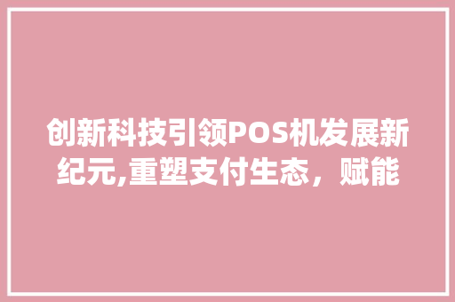 创新科技引领POS机发展新纪元,重塑支付生态，赋能未来消费(创新科技pos机) 健康母婴