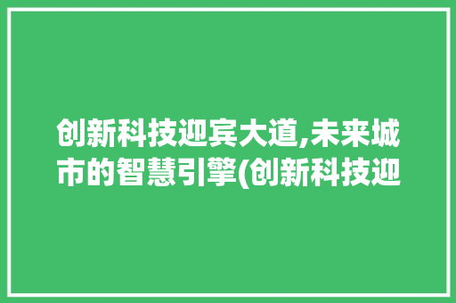 创新科技迎宾大道,未来城市的智慧引擎(创新科技迎宾大道) 健康母婴
