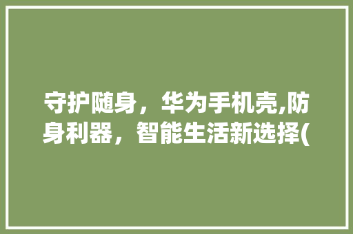 守护随身，华为手机壳,防身利器，智能生活新选择(防身华为手机壳) 汽车常识