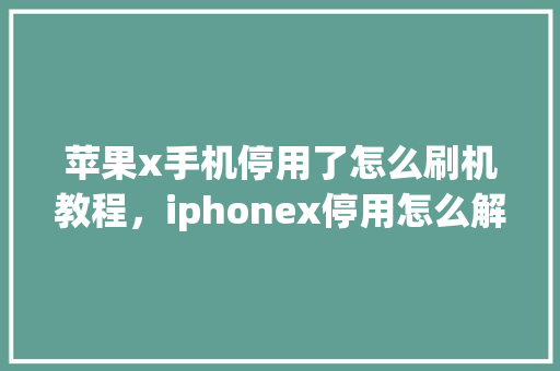 苹果x手机停用了怎么刷机教程，iphonex停用怎么解锁 刷机还有数据吗。 苹果x手机停用了怎么刷机教程，iphonex停用怎么解锁 刷机还有数据吗。 手机电脑