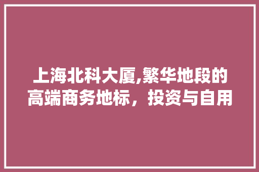 上海北科大厦,繁华地段的高端商务地标，投资与自用皆宜(上海北科大厦房价) 汽车常识