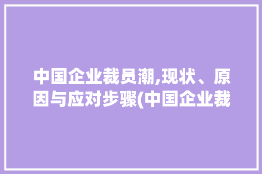中国企业裁员潮,现状、原因与应对步骤(中国企业裁员现状) 时尚穿搭
