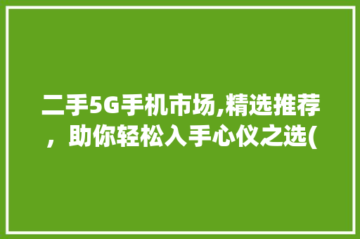 二手5G手机市场,精选推荐，助你轻松入手心仪之选(二手5g手机推荐)