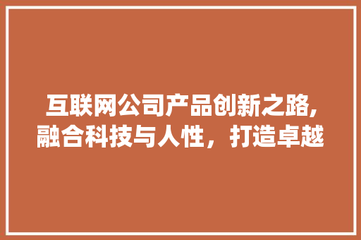 互联网公司产品创新之路,融合科技与人性，打造卓越体验(互联网公司做产品)