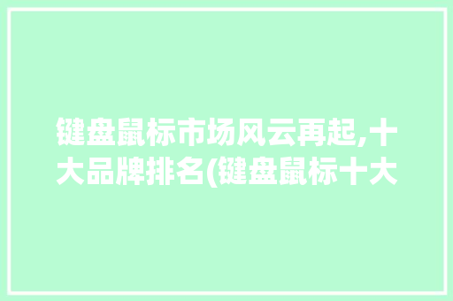 键盘鼠标市场风云再起,十大品牌排名(键盘鼠标十大排名)