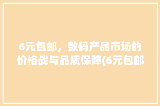 6元包邮，数码产品市场的价格战与品质保障(6元包邮数码产品)