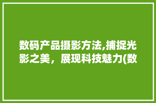 数码产品摄影方法,捕捉光影之美，展现科技魅力(数码产品怎么拍摄) 美食菜谱