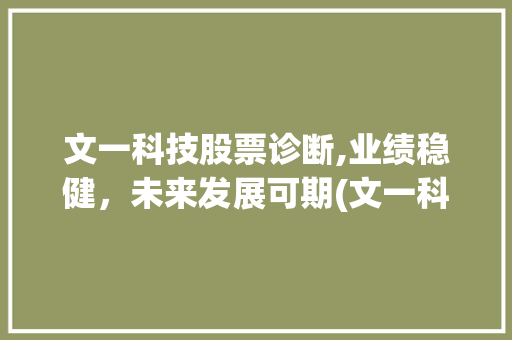 文一科技股票诊断,业绩稳健，未来发展可期(文一科技股票诊断) 汽车常识