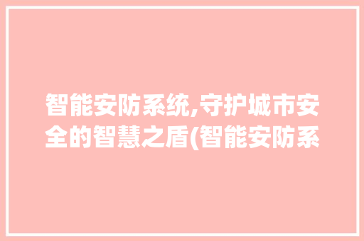 智能安防系统,守护城市安全的智慧之盾(智能安防系统图片) 健康母婴